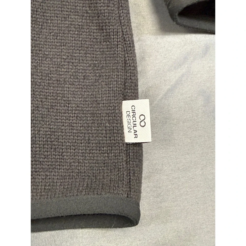 The North Face Mens L Circular Design Fleece Snap Shirt Jacket Gray NF0A84HW